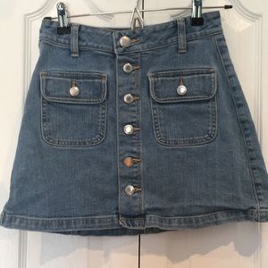 american eagle jean skirt
